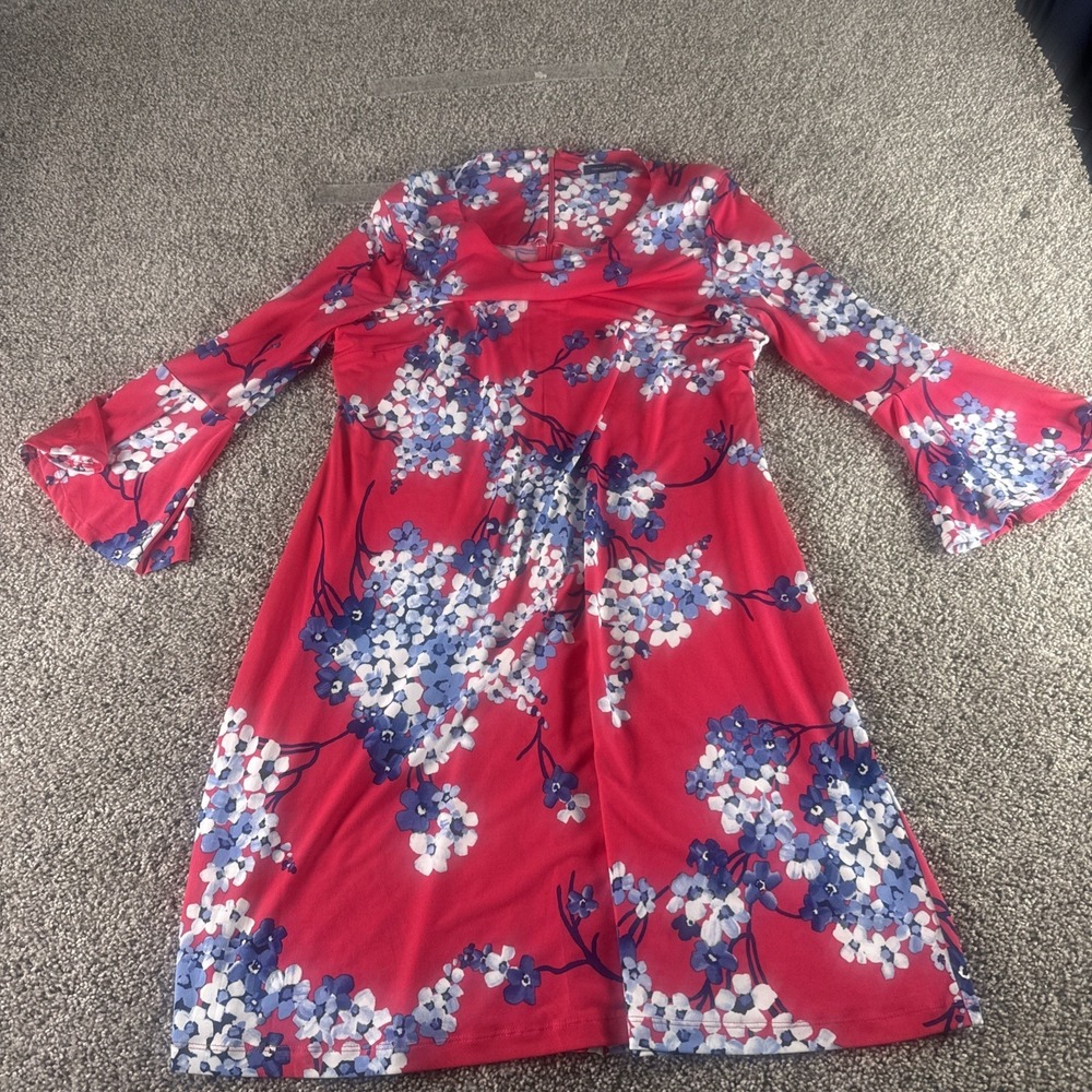 Tommy‎ Hilfiger Dress Eloise Floral Jersey A-Line Size 12 Womens